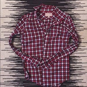 Plaid Banana Republic button down